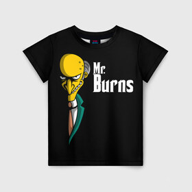 Детская футболка 3D с принтом Mr. Burns (Simpsons) в Кировске, 100% гипоаллергенный полиэфир | прямой крой, круглый вырез горловины, длина до линии бедер, чуть спущенное плечо, ткань немного тянется | burns | mr | mr. burns | simpsons | мистер бернс | симпсоны