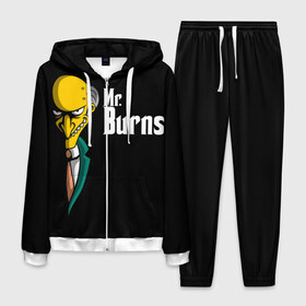 Мужской костюм 3D с принтом Mr Burns (Simpsons) в Кировске, 100% полиэстер | Манжеты и пояс оформлены тканевой резинкой, двухслойный капюшон со шнурком для регулировки, карманы спереди | burns | mr | mr. burns | simpsons | мистер бернс | симпсоны