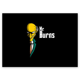 Поздравительная открытка с принтом Mr. Burns (Simpsons) в Кировске, 100% бумага | плотность бумаги 280 г/м2, матовая, на обратной стороне линовка и место для марки
 | burns | mr | mr. burns | simpsons | мистер бернс | симпсоны