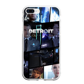 Чехол для iPhone 7Plus/8 Plus матовый с принтом DETROIT BECOME HUMAN в Кировске, Силикон | Область печати: задняя сторона чехла, без боковых панелей | connor | cyberlife | detroit become human | deviant | kara | markus | ps4 | rk800 |  detroit: become human | детроит | детроит: стать человеком | игры | кара | коннор | конор | кэра | маркус | пиратs | эксклюзив