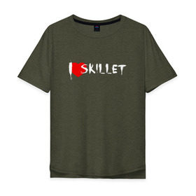 Мужская футболка хлопок Oversize с принтом I love Skillet в Кировске, 100% хлопок | свободный крой, круглый ворот, “спинка” длиннее передней части | skilet | skillet | альтернативный | гранж | группа | джен леджер | джон купер | индастриал | кори купер | метал | ню | пост | рок | сет моррисон | симфоник | скилет | хард | христианский