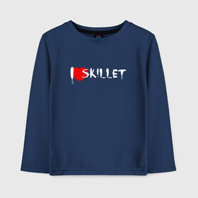 Детский лонгслив хлопок с принтом I love Skillet в Кировске, 100% хлопок | круглый вырез горловины, полуприлегающий силуэт, длина до линии бедер | skilet | skillet | альтернативный | гранж | группа | джен леджер | джон купер | индастриал | кори купер | метал | ню | пост | рок | сет моррисон | симфоник | скилет | хард | христианский