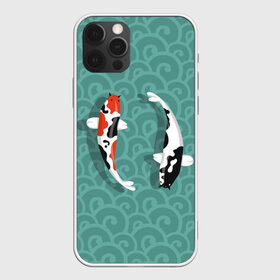 Чехол для iPhone 12 Pro Max с принтом Японские рыбки в Кировске, Силикон |  | Тематика изображения на принте: карпы | кои | рыбы | япония