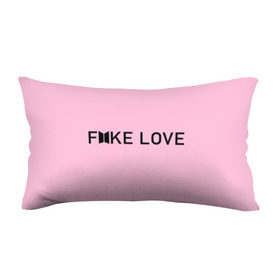 Подушка 3D антистресс с принтом FAKE LOVE_pink в Кировске, наволочка — 100% полиэстер, наполнитель — вспененный полистирол | состоит из подушки и наволочки на молнии | Тематика изображения на принте: bangtan boys | bts | бантаны | бтс