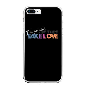 Чехол для iPhone 7Plus/8 Plus матовый с принтом FAKE LOVE в Кировске, Силикон | Область печати: задняя сторона чехла, без боковых панелей | bangtan boys | bts | бантаны | бтс