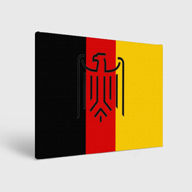 Холст прямоугольный с принтом German eagle в Кировске, 100% ПВХ |  | герб | германский | немецкий | орел | флаг