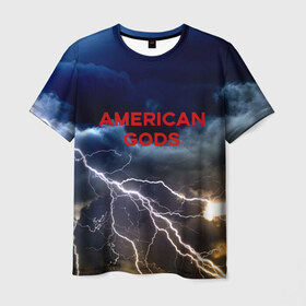 Мужская футболка 3D с принтом American Gods в Кировске, 100% полиэфир | прямой крой, круглый вырез горловины, длина до линии бедер | american gods | omg | американские боги | джиллиан андерсон | иэн макшейн | пабло шрайбер | фантастика | эмили браунинг