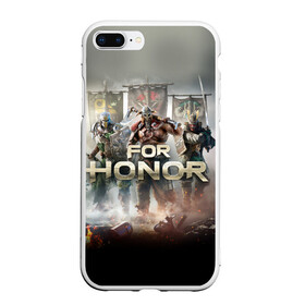 Чехол для iPhone 7Plus/8 Plus матовый с принтом For Honor в Кировске, Силикон | Область печати: задняя сторона чехла, без боковых панелей | and | hack | slash | викинг | за честь | игра | оружие | рыцарь | самурай | стратегия | файтинг