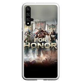 Чехол для Honor 20 с принтом For Honor в Кировске, Силикон | Область печати: задняя сторона чехла, без боковых панелей | and | hack | slash | викинг | за честь | игра | оружие | рыцарь | самурай | стратегия | файтинг