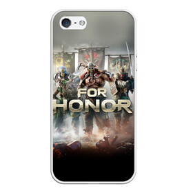 Чехол для iPhone 5/5S матовый с принтом For Honor в Кировске, Силикон | Область печати: задняя сторона чехла, без боковых панелей | and | hack | slash | викинг | за честь | игра | оружие | рыцарь | самурай | стратегия | файтинг