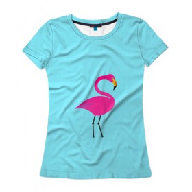 Женская футболка 3D с принтом Flamingo в Кировске, 100% полиэфир ( синтетическое хлопкоподобное полотно) | прямой крой, круглый вырез горловины, длина до линии бедер | 