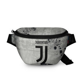 Поясная сумка 3D с принтом JUVENTUS. в Кировске, 100% полиэстер | плотная ткань, ремень с регулируемой длиной, внутри несколько карманов для мелочей, основное отделение и карман с обратной стороны сумки застегиваются на молнию | cr7 | juve | juventus | ronaldo | texture | брызги красок | герб италии | гранж | звезда | роналдо | текстура | флаг италии | ювентус