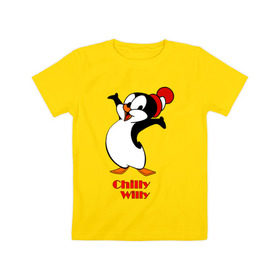 Детская футболка хлопок с принтом Chilly Willy в Кировске, 100% хлопок | круглый вырез горловины, полуприлегающий силуэт, длина до линии бедер | Тематика изображения на принте: 