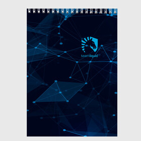 Скетчбук с принтом TEAM LIQUID E-SPORT в Кировске, 100% бумага
 | 48 листов, плотность листов — 100 г/м2, плотность картонной обложки — 250 г/м2. Листы скреплены сверху удобной пружинной спиралью | 2019 | blue | cybersport | esport | liquid | logo | pro league | team | team liquid | киберспорт | логотип | тим ликвид | фирменные цвета