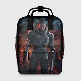 Женский рюкзак 3D с принтом Mass Effect 3 в Кировске, 100% полиэстер | лямки с регулируемой длиной, сверху ручки, чтобы рюкзак нести как сумку. Основное отделение закрывается на молнию, как и внешний карман. Внутри два дополнительных кармана, один из которых закрывается на молнию. По бокам два дополнительных кармашка, куда поместится маленькая бутылочка
 | Тематика изображения на принте: action | edition | rpg | shooter | special | геты | жнецы | инженер | разведчик | солдат | страж | цербер | штурмовик | шутер