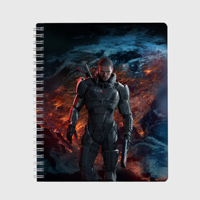 Тетрадь с принтом Mass Effect 3 в Кировске, 100% бумага | 48 листов, плотность листов — 60 г/м2, плотность картонной обложки — 250 г/м2. Листы скреплены сбоку удобной пружинной спиралью. Уголки страниц и обложки скругленные. Цвет линий — светло-серый
 | action | edition | rpg | shooter | special | геты | жнецы | инженер | разведчик | солдат | страж | цербер | штурмовик | шутер
