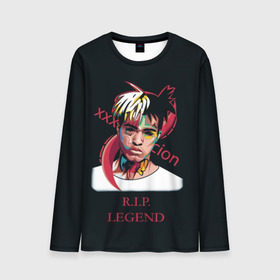 Мужской лонгслив 3D с принтом XXXTentacion / RIP Legend 2 в Кировске, 100% полиэстер | длинные рукава, круглый вырез горловины, полуприлегающий силуэт | Тематика изображения на принте: legend | r.i.p. | rap | rip | tentacion | xxxtentacion | джасей онфрой | икс | легенда | покойся с миром | рэп | тентаньсьен | тентасьён | тентасьон | экс