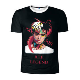 Мужская футболка 3D спортивная с принтом XXXTentacion / RIP Legend 2 в Кировске, 100% полиэстер с улучшенными характеристиками | приталенный силуэт, круглая горловина, широкие плечи, сужается к линии бедра | Тематика изображения на принте: legend | r.i.p. | rap | rip | tentacion | xxxtentacion | джасей онфрой | икс | легенда | покойся с миром | рэп | тентаньсьен | тентасьён | тентасьон | экс