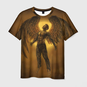 Мужская футболка 3D с принтом Deus Ex: Human Revolution в Кировске, 100% полиэфир | прямой крой, круглый вырез горловины, длина до линии бедер | action | rpg | ангел | бог | детройт | из | киберпанк | революция | стелс | человечества | экшен