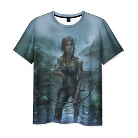 Мужская футболка 3D с принтом Tomb Raider: Лара Крофт в Кировске, 100% полиэфир | прямой крой, круглый вырез горловины, длина до линии бедер | adventure | lara croft | tomb rider | археолог | гробниц | крофт | лара | приключения | расхитительница