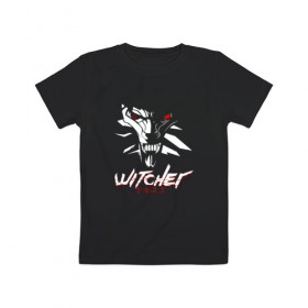 Детская футболка хлопок с принтом WITCHER 2077 (ВЕДЬМАК 2077) в Кировске, 100% хлопок | круглый вырез горловины, полуприлегающий силуэт, длина до линии бедер | 2019 | cd project red | cyberpunk 2077 | future | hack | samurai | sci fi | the witcher | witcher 2077 | андроиды | безумие | будущее | ведьмак 2077 | киберпанк 2077 | логотип | роботы | самураи | фантастика | цифры