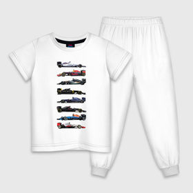 Детская пижама хлопок с принтом Формула 1 в Кировске, 100% хлопок |  брюки и футболка прямого кроя, без карманов, на брюках мягкая резинка на поясе и по низу штанин
 | Тематика изображения на принте: f1 | formula 1 | формула 1
