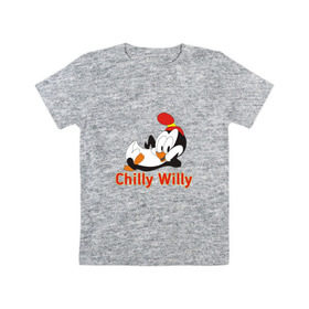 Детская футболка хлопок с принтом Chilly Willy в Кировске, 100% хлопок | круглый вырез горловины, полуприлегающий силуэт, длина до линии бедер | chilly | chilly willy | арт | животные | милые | мультфильмы | пингвины | чилли вилли