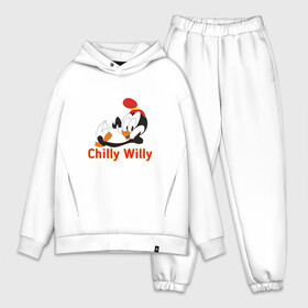 Мужской костюм хлопок OVERSIZE с принтом Chilly Willy в Кировске,  |  | chilly | chilly willy | арт | животные | милые | мультфильмы | пингвины | чилли вилли