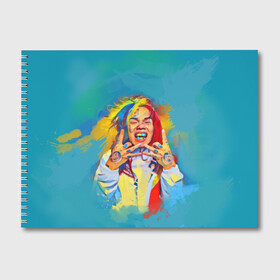 Альбом для рисования с принтом 6IX9INE PAINTS в Кировске, 100% бумага
 | матовая бумага, плотность 200 мг. | 6ix9ine | sixnine | tekashi