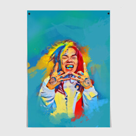 Постер с принтом 6IX9INE PAINTS в Кировске, 100% бумага
 | бумага, плотность 150 мг. Матовая, но за счет высокого коэффициента гладкости имеет небольшой блеск и дает на свету блики, но в отличии от глянцевой бумаги не покрыта лаком | Тематика изображения на принте: 6ix9ine | sixnine | tekashi