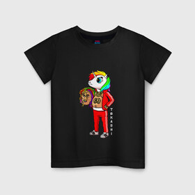 Детская футболка хлопок с принтом Tekashi в Кировске, 100% хлопок | круглый вырез горловины, полуприлегающий силуэт, длина до линии бедер | 6ix9ine | sixnine | tekashi
