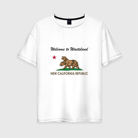 Женская футболка хлопок Oversize с принтом NCR в Кировске, 100% хлопок | свободный крой, круглый ворот, спущенный рукав, длина до линии бедер
 | fallout | ncr | new california republic | new vegas