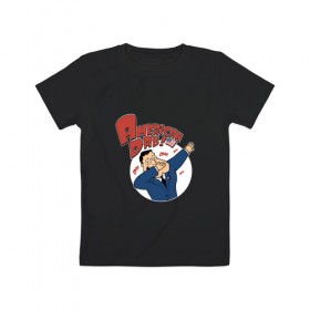 Детская футболка хлопок с принтом American Dab в Кировске, 100% хлопок | круглый вырез горловины, полуприлегающий силуэт, длина до линии бедер | Тематика изображения на принте: 