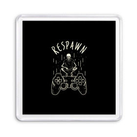 Магнит 55*55 с принтом respawn в Кировске, Пластик | Размер: 65*65 мм; Размер печати: 55*55 мм | bone | gamepad | skull | джойстик | скелет | череп