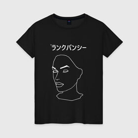 Женская футболка хлопок с принтом MIRRORS Sad Japanese Aesthetic в Кировске, 100% хлопок | прямой крой, круглый вырез горловины, длина до линии бедер, слегка спущенное плечо | 