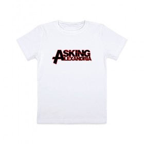 Детская футболка хлопок с принтом Asking Alexandria в Кировске, 100% хлопок | круглый вырез горловины, полуприлегающий силуэт, длина до линии бедер | 