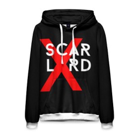 Мужская толстовка 3D с принтом scarlxrd_3 в Кировске, 100% полиэстер | двухслойный капюшон со шнурком для регулировки, мягкие манжеты на рукавах и по низу толстовки, спереди карман-кенгуру с мягким внутренним слоем. | Тематика изображения на принте: scarlxrd | мариус