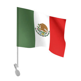 Флаг для автомобиля с принтом Мексика Чемпионат Мира в Кировске, 100% полиэстер | Размер: 30*21 см | mexico | бразилия | мексика | сборная мексики | футбол | чемпионат мира