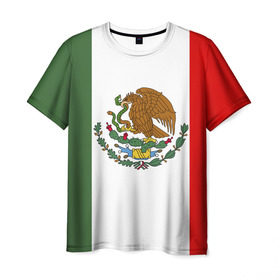 Мужская футболка 3D с принтом Мексика Чемпионат Мира в Кировске, 100% полиэфир | прямой крой, круглый вырез горловины, длина до линии бедер | Тематика изображения на принте: mexico | бразилия | мексика | сборная мексики | футбол | чемпионат мира