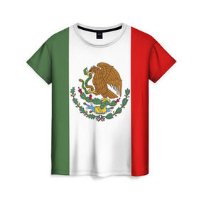 Женская футболка 3D с принтом Мексика Чемпионат Мира в Кировске, 100% полиэфир ( синтетическое хлопкоподобное полотно) | прямой крой, круглый вырез горловины, длина до линии бедер | mexico | бразилия | мексика | сборная мексики | футбол | чемпионат мира