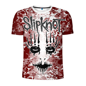 Мужская футболка 3D спортивная с принтом Slipknot Joey Jordison в Кировске, 100% полиэстер с улучшенными характеристиками | приталенный силуэт, круглая горловина, широкие плечи, сужается к линии бедра | 