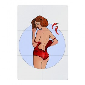 Магнитный плакат 2Х3 с принтом Чили в Кировске, Полимерный материал с магнитным слоем | 6 деталей размером 9*9 см | белье | девушка | купальник | перец | чили. красный