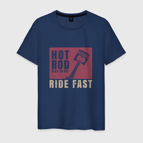 Мужская футболка хлопок с принтом Hot Rod в Кировске, 100% хлопок | прямой крой, круглый вырез горловины, длина до линии бедер, слегка спущенное плечо. | 