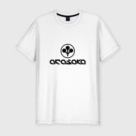 Мужская футболка премиум с принтом ARASAKA   CYBERPUNK 2077 в Кировске, 92% хлопок, 8% лайкра | приталенный силуэт, круглый вырез ворота, длина до линии бедра, короткий рукав | 