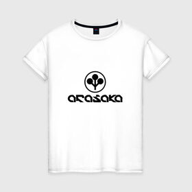 Женская футболка хлопок с принтом ARASAKA   CYBERPUNK 2077 в Кировске, 100% хлопок | прямой крой, круглый вырез горловины, длина до линии бедер, слегка спущенное плечо | 