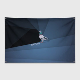 Флаг-баннер с принтом Голубь Наташа в Кировске, 100% полиэстер | размер 67 х 109 см, плотность ткани — 95 г/м2; по краям флага есть четыре люверса для крепления | natasha | голубь наташа | мемы