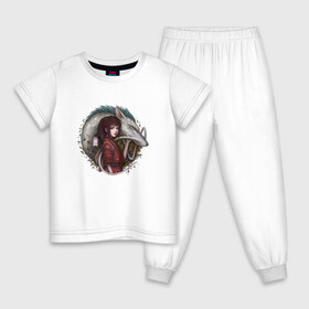 Детская пижама хлопок с принтом Унесённые призраками в Кировске, 100% хлопок |  брюки и футболка прямого кроя, без карманов, на брюках мягкая резинка на поясе и по низу штанин
 | spirited away | миядзаки | хаяо