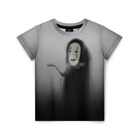 Детская футболка 3D с принтом Унесенные призраками в Кировске, 100% гипоаллергенный полиэфир | прямой крой, круглый вырез горловины, длина до линии бедер, чуть спущенное плечо, ткань немного тянется | Тематика изображения на принте: spirited away | миядзаки | хаяо