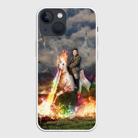 Чехол для iPhone 13 mini с принтом Ким чен ын на Единороге в Кировске,  |  | 