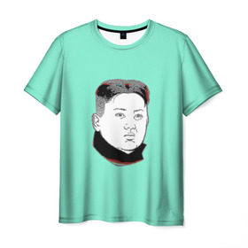 Мужская футболка 3D с принтом Ким чен ын в Кировске, 100% полиэфир | прямой крой, круглый вырез горловины, длина до линии бедер | 